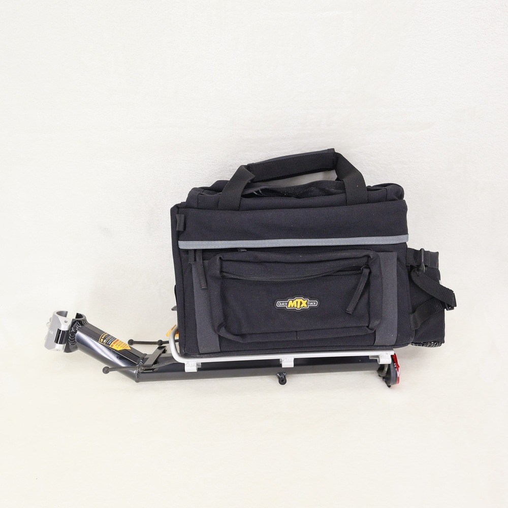 Topeak QR Beam Rack MTX Quick Track Rear Bike Rack with Trunk Bag Black